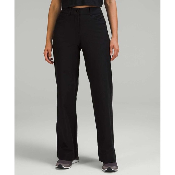 Lululemon City Sleek 5 Pocket Wide-Leg High-Rise Pants Light Utilitech Women 27 - Picture 4 of 12